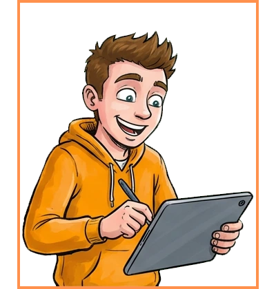 Ung person der tilmelder sig via tablet